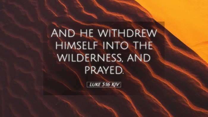 Picture 05 - Luke 5:16 KJV Desktop Wallpaper - And he withdrew himself into the wilderness, and - Desktop Bible Verse Wallpaper