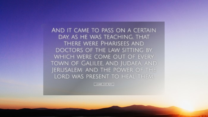 Picture 05 - Luke 5:17 KJV Desktop Wallpaper - And it came to pass on a certain day, as he was - Desktop Bible Verse Wallpaper