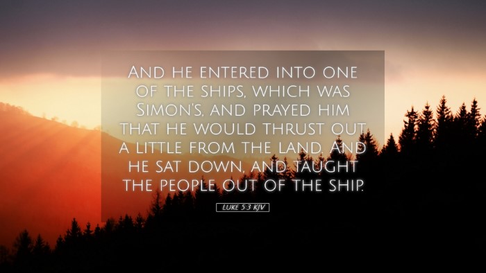 Picture 05 - Luke 5:3 KJV Desktop Wallpaper - And he entered into one of the ships, which was - Desktop Bible Verse Wallpaper