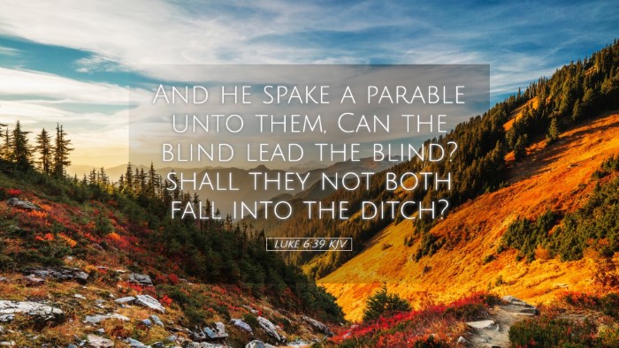 Picture 05 - Luke 6:39 KJV Desktop Wallpaper - And he spake a parable unto them, Can the blind - Desktop Bible Verse Wallpaper