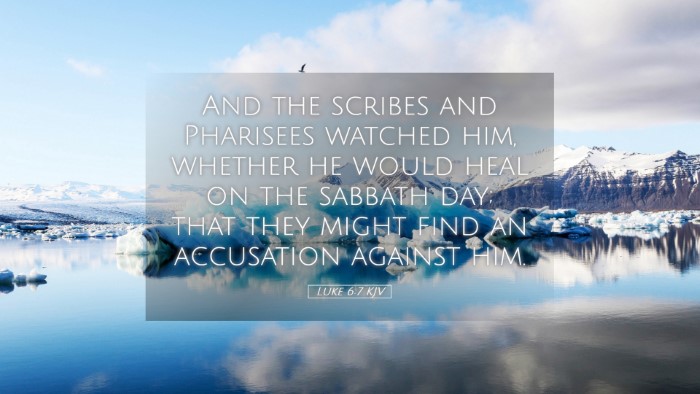 Picture 05 - Luke 6:7 KJV Desktop Wallpaper - And the scribes and Pharisees watched him, - Desktop Bible Verse Wallpaper