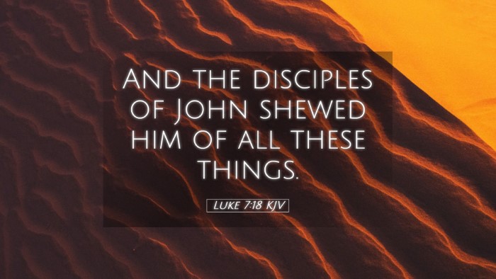 Picture 05 - Luke 7:18 KJV Desktop Wallpaper - And the disciples of John shewed him of all these - Desktop Bible Verse Wallpaper