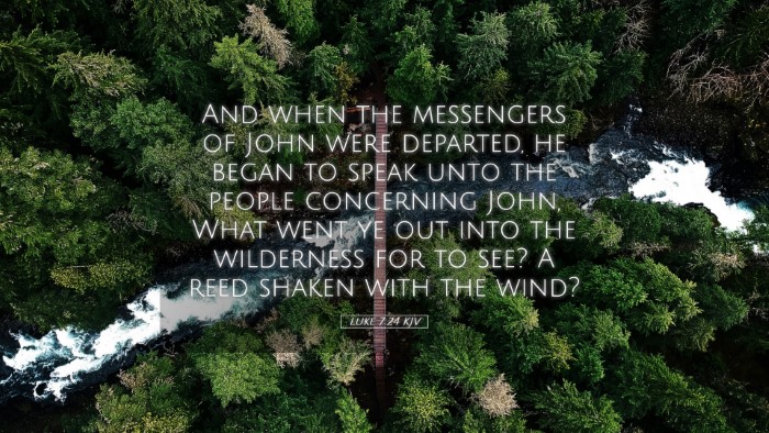 Picture 05 - Luke 7:24 KJV Desktop Wallpaper - And when the messengers of John were departed, he - Desktop Bible Verse Wallpaper