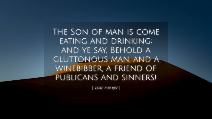 Picture 05 - Luke 7:34 KJV Desktop Wallpaper - The Son of man is come eating and drinking; and - Desktop Bible Verse Wallpaper