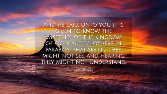 Picture 05 - Luke 8:10 KJV Desktop Wallpaper - And he said, Unto you it is given to know the - Desktop Bible Verse Wallpaper