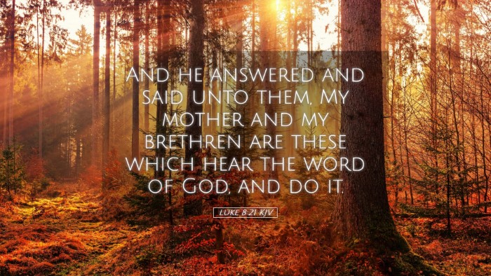 Picture 05 - Luke 8:21 KJV Desktop Wallpaper - And he answered and said unto them, My mother and - Desktop Bible Verse Wallpaper