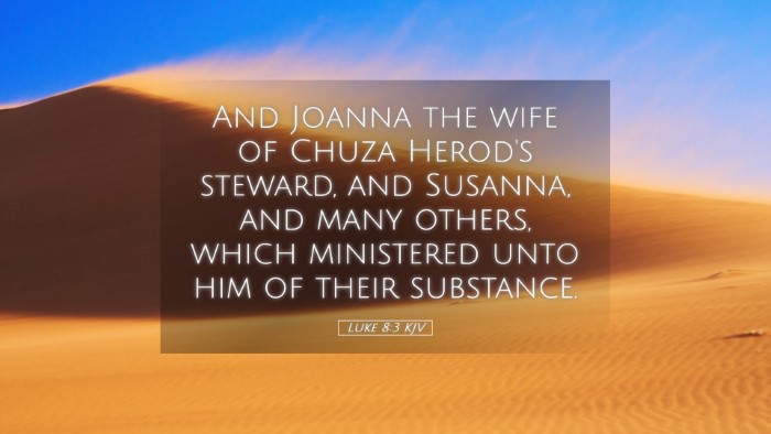 Picture 05 - Luke 8:3 KJV Desktop Wallpaper - And Joanna the wife of Chuza Herod's steward, and - Desktop Bible Verse Wallpaper
