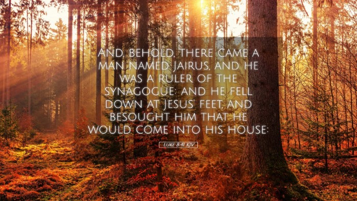 Picture 05 - Luke 8:41 KJV Desktop Wallpaper - And, behold, there came a man named Jairus, and - Desktop Bible Verse Wallpaper
