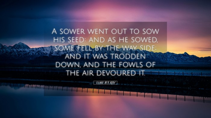 Picture 05 - Luke 8:5 KJV Desktop Wallpaper - A sower went out to sow his seed: and as he - Desktop Bible Verse Wallpaper