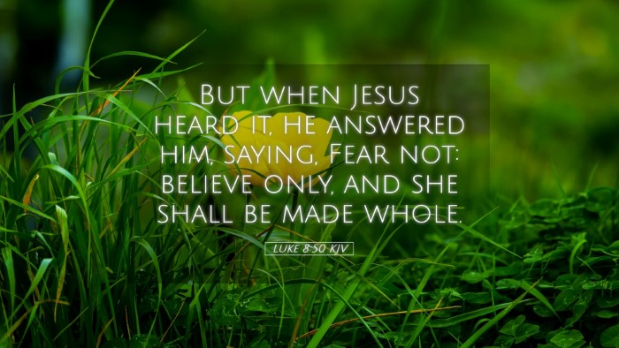 Picture 05 - Luke 8:50 KJV Desktop Wallpaper - But when Jesus heard it, he answered him, saying, - Desktop Bible Verse Wallpaper