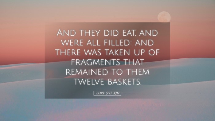 Picture 05 - Luke 9:17 KJV Desktop Wallpaper - And they did eat, and were all filled: and there - Desktop Bible Verse Wallpaper