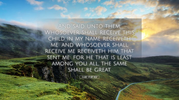 Picture 05 - Luke 9:48 KJV Desktop Wallpaper - And said unto them, Whosoever shall receive this - Desktop Bible Verse Wallpaper
