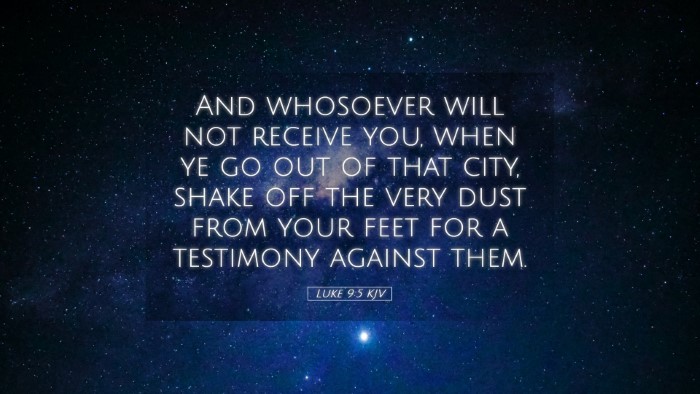 Picture 05 - Luke 9:5 KJV Desktop Wallpaper - And whosoever will not receive you, when ye go - Desktop Bible Verse Wallpaper