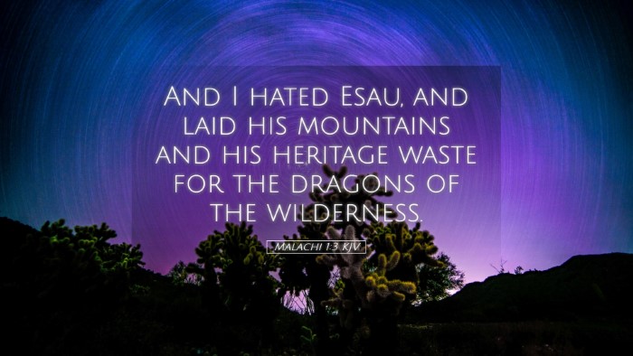 Picture 05 - Malachi 1:3 KJV Desktop Wallpaper - And I hated Esau, and laid his mountains and his - Desktop Bible Verse Wallpaper