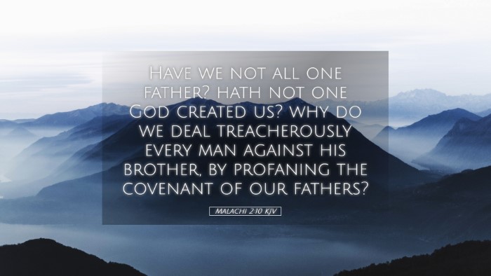 Picture 05 - Malachi 2:10 KJV Desktop Wallpaper - Have we not all one father? hath not one God - Desktop Bible Verse Wallpaper