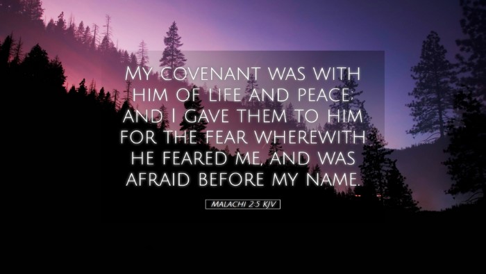 Picture 05 - Malachi 2:5 KJV Desktop Wallpaper - My covenant was with him of life and peace; and I - Desktop Bible Verse Wallpaper