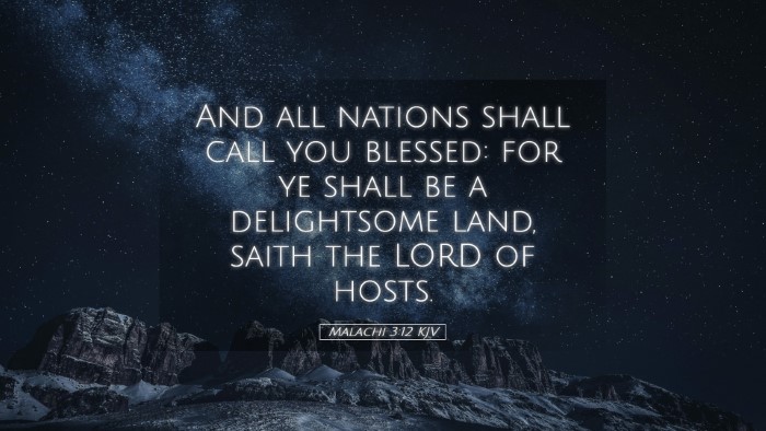 Picture 05 - Malachi 3:12 KJV Desktop Wallpaper - And all nations shall call you blessed: for ye - Desktop Bible Verse Wallpaper