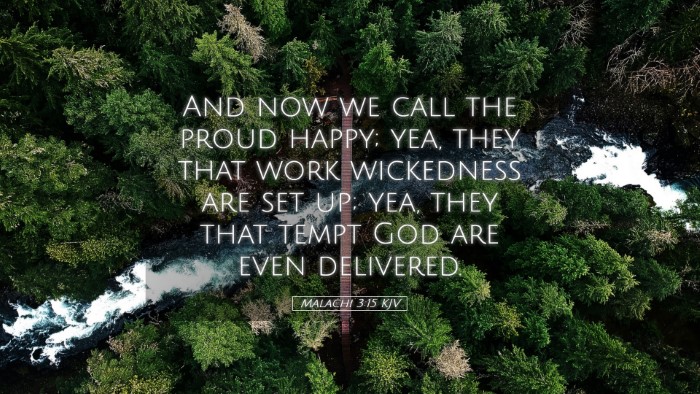 Picture 05 - Malachi 3:15 KJV Desktop Wallpaper - And now we call the proud happy; yea, they that - Desktop Bible Verse Wallpaper