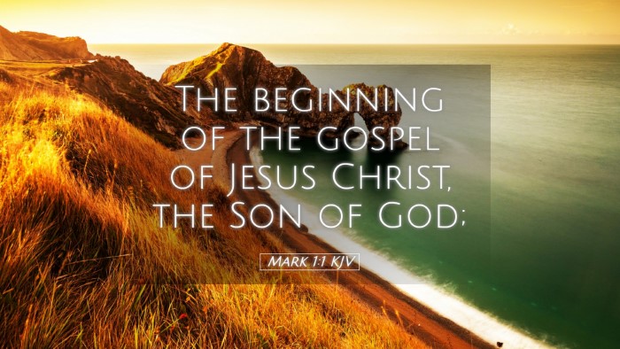 Picture 05 - Mark 1:1 KJV Desktop Wallpaper - The beginning of the gospel of Jesus Christ, the - Desktop Bible Verse Wallpaper