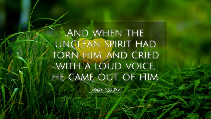 Picture 05 - Mark 1:26 KJV Desktop Wallpaper - And when the unclean spirit had torn him, and - Desktop Bible Verse Wallpaper