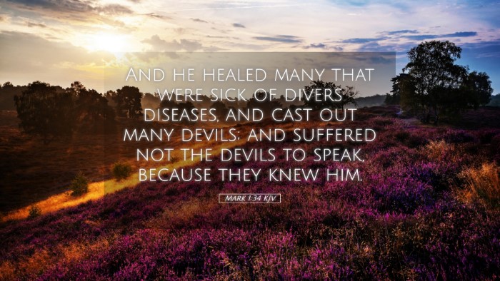 Picture 05 - Mark 1:34 KJV Desktop Wallpaper - And he healed many that were sick of divers - Desktop Bible Verse Wallpaper
