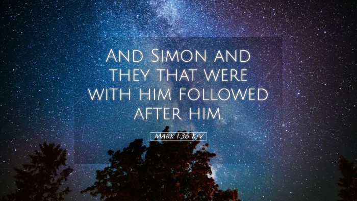 Picture 05 - Mark 1:36 KJV Desktop Wallpaper - And Simon and they that were with him followed - Desktop Bible Verse Wallpaper