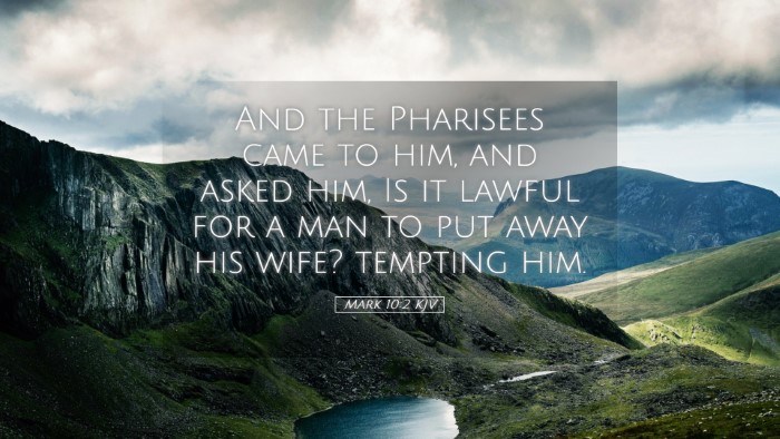 Picture 05 - Mark 10:2 KJV Desktop Wallpaper - And the Pharisees came to him, and asked him, Is - Desktop Bible Verse Wallpaper