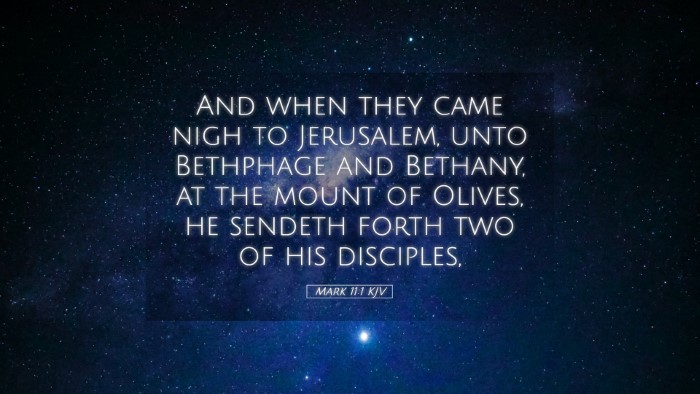 Picture 05 - Mark 11:1 KJV Desktop Wallpaper - And when they came nigh to Jerusalem, unto - Desktop Bible Verse Wallpaper