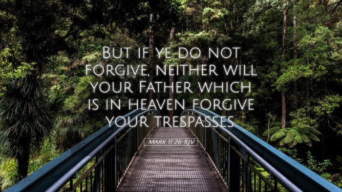 Picture 05 - Mark 11:26 KJV Desktop Wallpaper - But if ye do not forgive, neither will your - Desktop Bible Verse Wallpaper