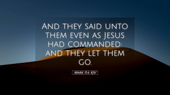 Picture 05 - Mark 11:6 KJV Desktop Wallpaper - And they said unto them even as Jesus had - Desktop Bible Verse Wallpaper