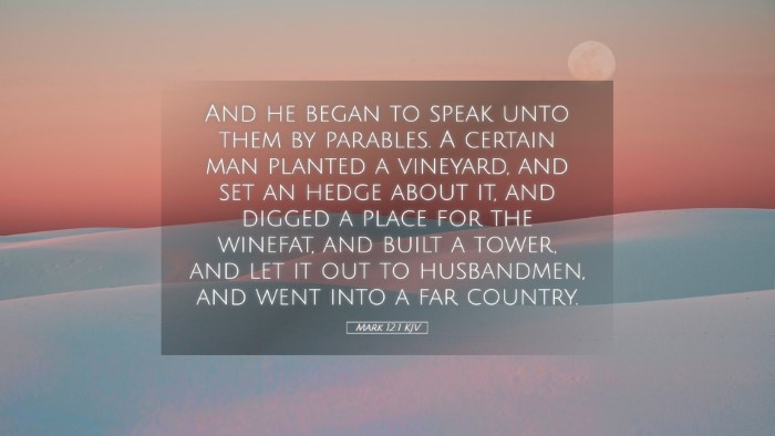 Picture 05 - Mark 12:1 KJV Desktop Wallpaper - And he began to speak unto them by parables. A - Desktop Bible Verse Wallpaper