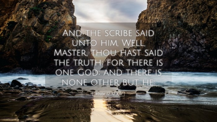 Picture 05 - Mark 12:32 KJV Desktop Wallpaper - And the scribe said unto him, Well, Master, thou - Desktop Bible Verse Wallpaper