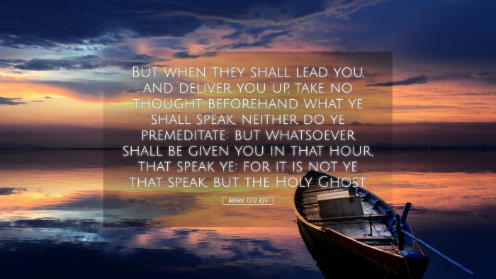 Picture 05 - Mark 13:11 KJV Desktop Wallpaper - But when they shall lead you, and deliver you up, - Desktop Bible Verse Wallpaper