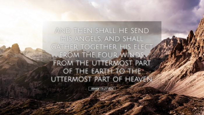 Picture 05 - Mark 13:27 KJV Desktop Wallpaper - And then shall he send his angels, and shall - Desktop Bible Verse Wallpaper