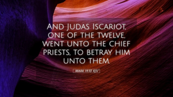 Picture 05 - Mark 14:10 KJV Desktop Wallpaper - And Judas Iscariot, one of the twelve, went unto - Desktop Bible Verse Wallpaper