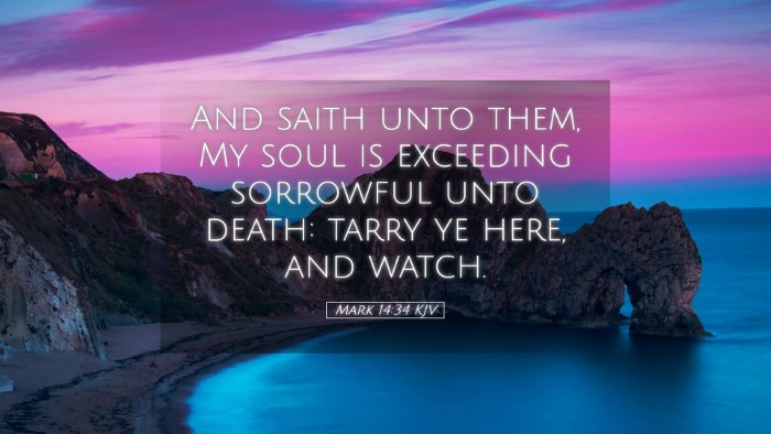 Picture 05 - Mark 14:34 KJV Desktop Wallpaper - And saith unto them, My soul is exceeding - Desktop Bible Verse Wallpaper