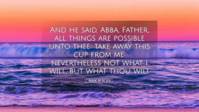 Picture 05 - Mark 14:36 KJV Desktop Wallpaper - And he said, Abba, Father, all things are - Desktop Bible Verse Wallpaper