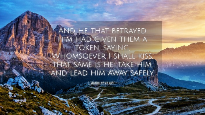 Picture 05 - Mark 14:44 KJV Desktop Wallpaper - And he that betrayed him had given them a token, - Desktop Bible Verse Wallpaper