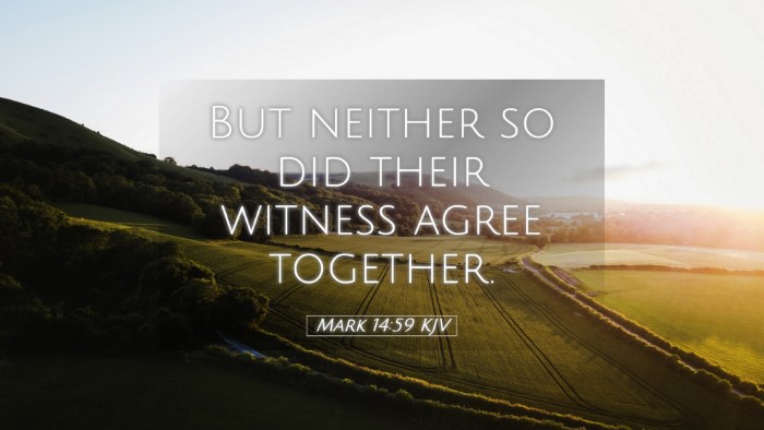 Picture 05 - Mark 14:59 KJV Desktop Wallpaper - But neither so did their witness agree - Desktop Bible Verse Wallpaper