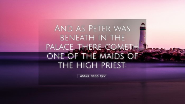 Picture 05 - Mark 14:66 KJV Desktop Wallpaper - And as Peter was beneath in the palace, there - Desktop Bible Verse Wallpaper