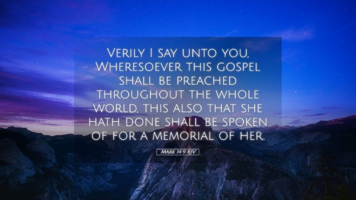 Picture 05 - Mark 14:9 KJV Desktop Wallpaper - Verily I say unto you, Wheresoever this gospel - Desktop Bible Verse Wallpaper