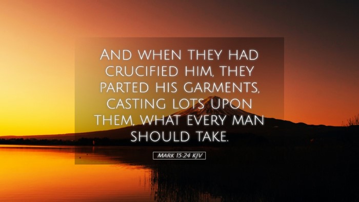Picture 05 - Mark 15:24 KJV Desktop Wallpaper - And when they had crucified him, they parted his - Desktop Bible Verse Wallpaper