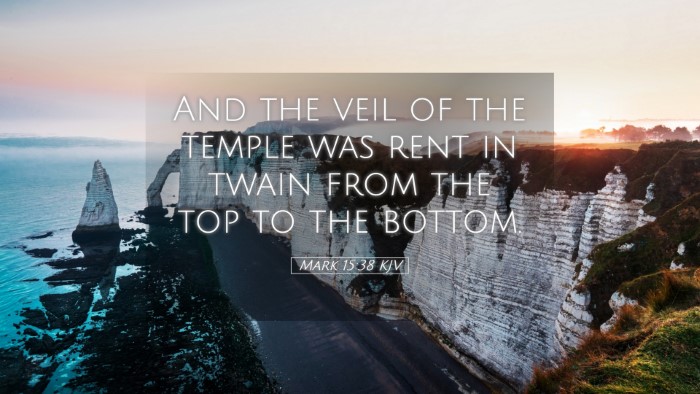 Picture 05 - Mark 15:38 KJV Desktop Wallpaper - And the veil of the temple was rent in twain from - Desktop Bible Verse Wallpaper