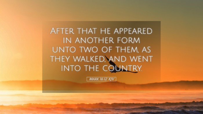 Picture 05 - Mark 16:12 KJV Desktop Wallpaper - After that he appeared in another form unto two - Desktop Bible Verse Wallpaper