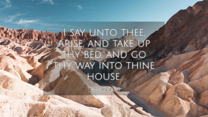 Picture 05 - Mark 2:11 KJV Desktop Wallpaper - I say unto thee, Arise, and take up thy bed, and - Desktop Bible Verse Wallpaper