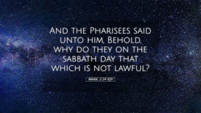 Picture 05 - Mark 2:24 KJV Desktop Wallpaper - And the Pharisees said unto him, Behold, why do - Desktop Bible Verse Wallpaper