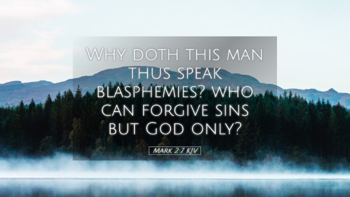 Picture 05 - Mark 2:7 KJV Desktop Wallpaper - Why doth this man thus speak blasphemies? who can - Desktop Bible Verse Wallpaper