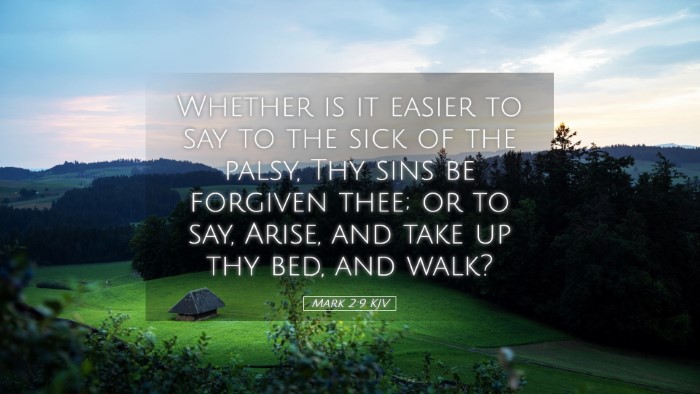 Picture 05 - Mark 2:9 KJV Desktop Wallpaper - Whether is it easier to say to the sick of the - Desktop Bible Verse Wallpaper