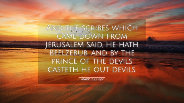 Picture 05 - Mark 3:22 KJV Desktop Wallpaper - And the scribes which came down from Jerusalem - Desktop Bible Verse Wallpaper