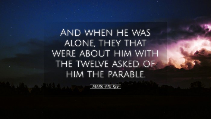 Picture 05 - Mark 4:10 KJV Desktop Wallpaper - And when he was alone, they that were about him - Desktop Bible Verse Wallpaper